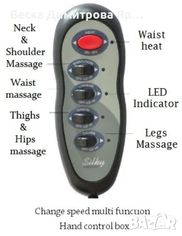 Масажен дюшек, с 9 мотора – за релаксация и цялостен масаж на тялото, снимка 6 - Друга електроника - 48395267
