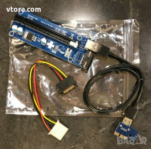 Лот по 6 лв -  Riser Card PCE164P-TY-2 VER 1701A USB 3.0 PCI-E Express 1x to 16x PCI-E, снимка 2 - Кабели и адаптери - 38851570