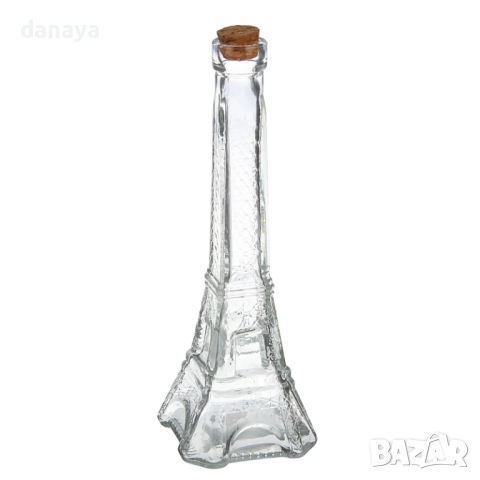 6281 Стъклена бутилка Айфелова кула, 250 мл, снимка 4 - Аксесоари за кухня - 52558978