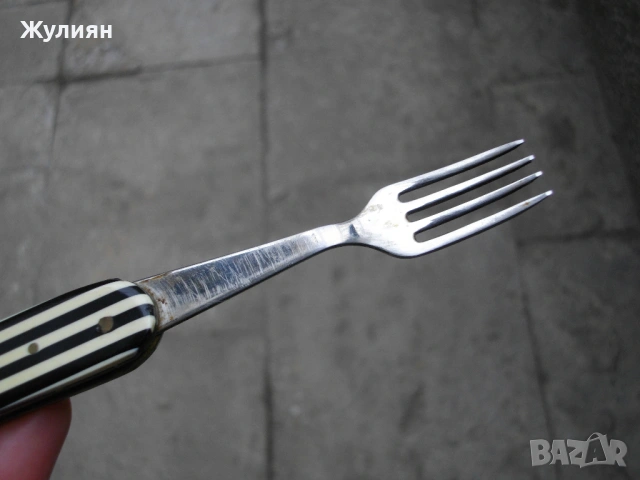 КОЛЕКЦИОНЕРСКО БЪЛГАРСКО ДЖОБНО НОЖЧЕ СЪРП И ЧУК В.Т., снимка 6 - Антикварни и старинни предмети - 53993653