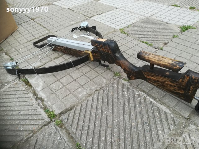 арбалет дърво/метал-84х52см-антик 0903211756, снимка 15 - Антикварни и старинни предмети - 32098168