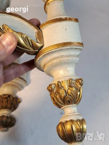 ретро дървени аплици за стена   4/4, снимка 7 - Антикварни и старинни предмети - 49065090