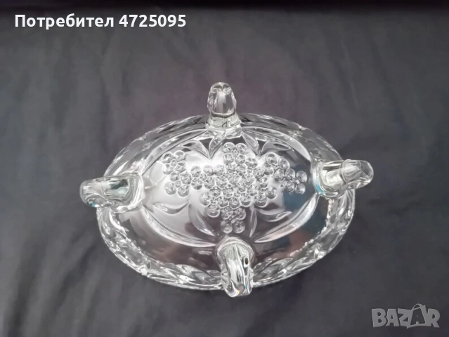 Кристална купа, снимка 3 - Декорация за дома - 53304407