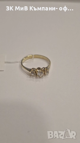 Златен Пръстен 1.44гр 06751-25/3, снимка 2 - Пръстени - 52664533