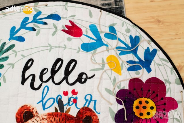 Подложка за игра за деца и бебета, мотив Мече, 144см, снимка 5 - Спално бельо и завивки - 34165421