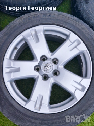 Оригинални джанти 18" Toyota с гуми 5x114,3 ET45, датчици и гайки, снимка 3 - Гуми и джанти - 54209506