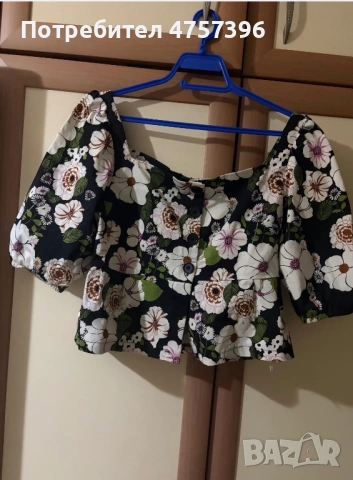 Maje блуза с копчета на цветя