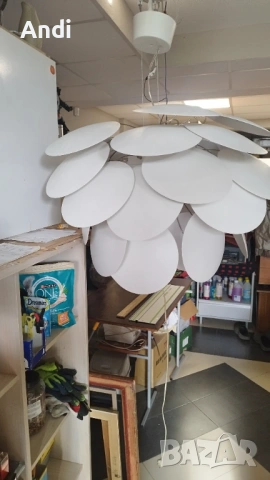 Полилей стил Marset Discocó с три крушки 80/60см, снимка 5 - Полилеи - 53355102