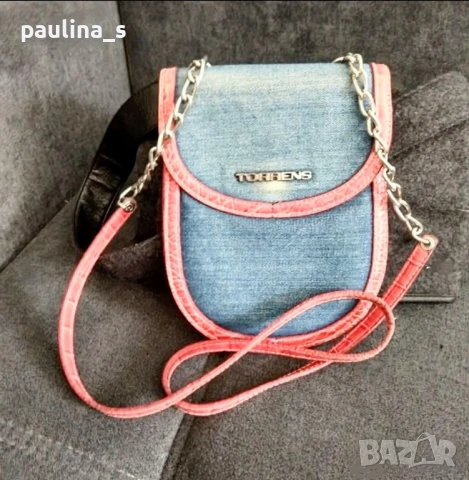 Два броя / Маркова чанта от кожа и текстил , снимка 2 - Чанти - 14661270