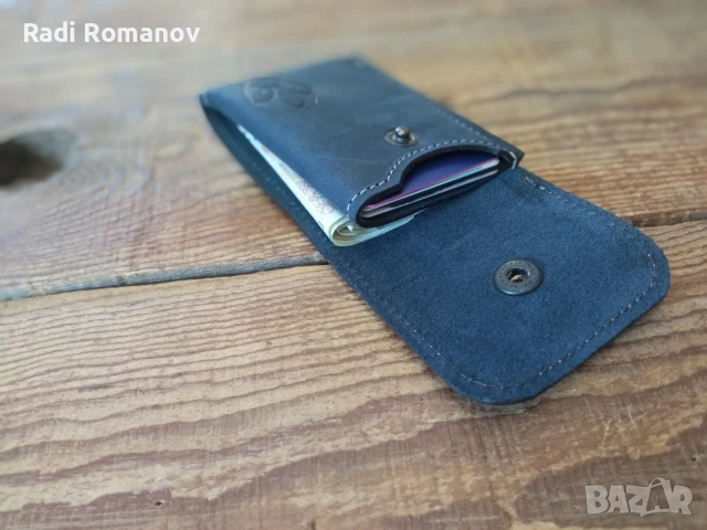 Джобен мъжки кожен портфейл , снимка 3 - Портфейли, портмонета - 50941213