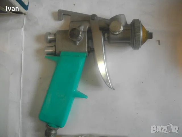 НОВ БЪЛГАРСКИ ПНЕВМАТИЧЕН РЪЧЕН БОЯДЖИЙСКИ ПИСТОЛЕТ СОЦ НРБ СТАРО КАЧЕСТВО ПЪЛЕН КОМПЛЕКТ ПБ-0,5, снимка 10 - Други инструменти - 49577580