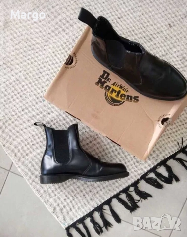 Dr Martens 40 flora черни боти обувки ботуши Челси нови