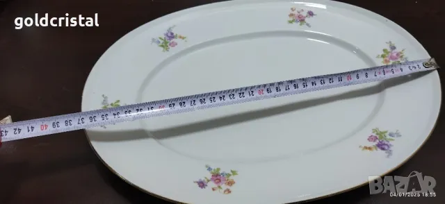 старинен порцелан плато елипса , снимка 2 - Антикварни и старинни предмети - 48553143