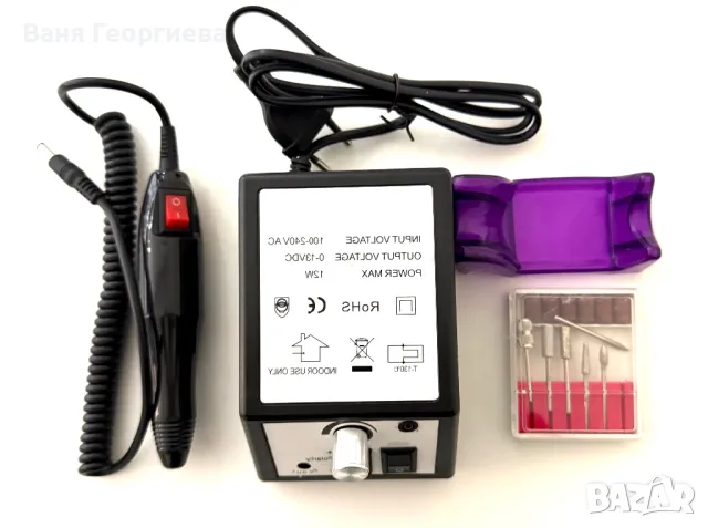 Висококачествена Електрическа Пила за Маникюр и Педикюр12W, снимка 9 - Продукти за маникюр - 49374646