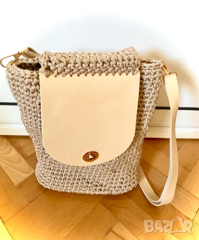 Прекрасни плетени чанти, снимка 6 - Чанти - 51023675