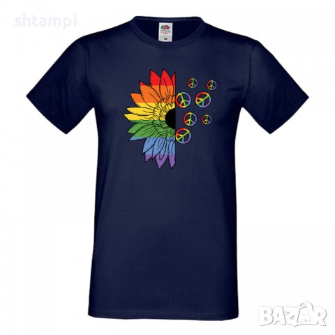 Мъжка тениска Pride Sunflower Peace multicolor Прайд,Празник.Повод,Изненада, снимка 7 - Тениски - 37105106