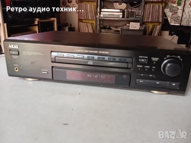 AKAI CD-M1200 changer 7compact disc, снимка 6 - Аудиосистеми - 56292945
