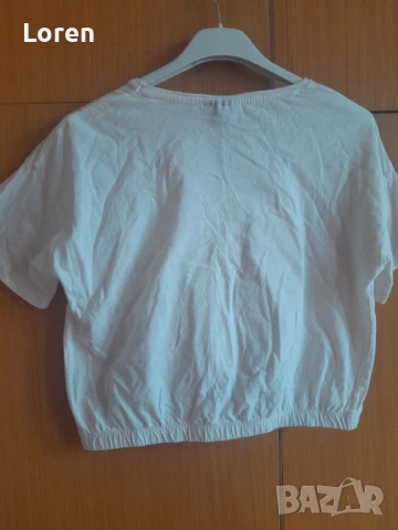 *Destination *Бяла къса тениска с ластик с момиче, снимка 7 - Тениски - 50878774