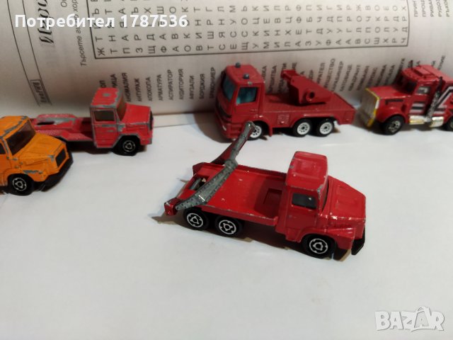   Червено камионче на Majorette No 222 Multi Benne Truck 1/100 France Vintage Toy Car Diecast AG764, снимка 8 - Колекции - 38901685