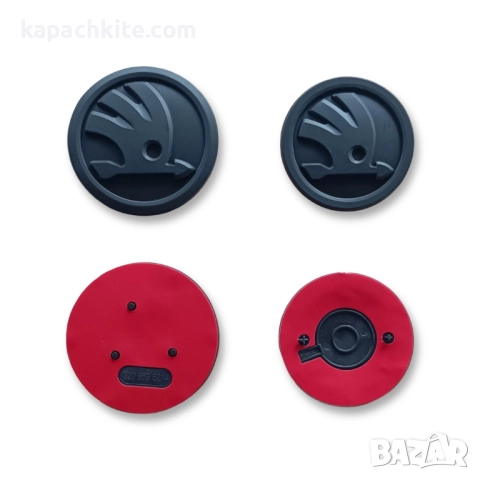 Емблема за Шкода предна 89мм и задна 79мм - Черна, Хромирана, Зелена, снимка 5 - Аксесоари и консумативи - 52656568