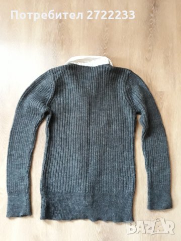 Дамски  пуловер жилетка  с риза, снимка 6 - Блузи с дълъг ръкав и пуловери - 31096508