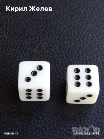 Две стари редки зарчета от соца за игра на табла за КОЛЕКЦИОНЕРИ 30671, снимка 2 - Други ценни предмети - 51395110