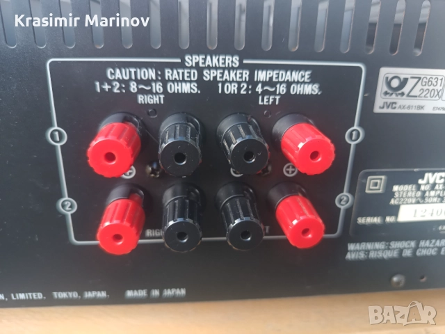 JVC AX 611bk Optical Super class-A, снимка 5 - Ресийвъри, усилватели, смесителни пултове - 52520868