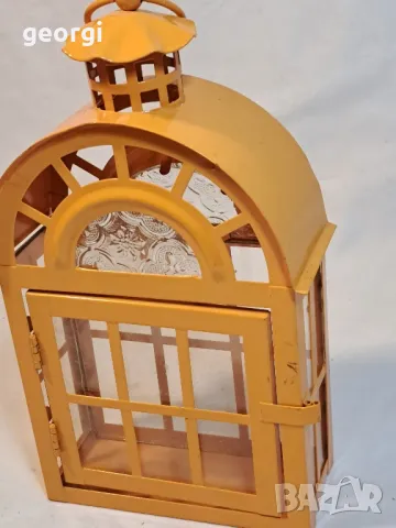 декоративен метален фенер свещник 5/4, снимка 2 - Декорация за дома - 49103806