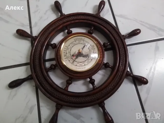 Френски барометър корабно кормило., снимка 5 - Други ценни предмети - 50046550
