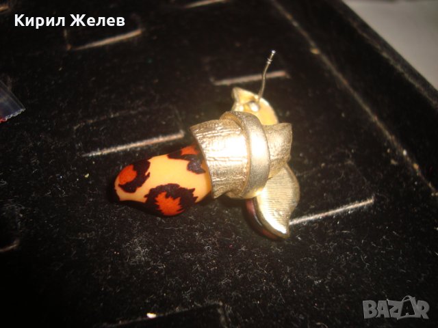 ЧИФТ КРАСИВИ ЛЕОПАРДОВИ ОБЕЦИ ПОЗЛАТЕНИ 17616, снимка 5 - Обеци - 31247311