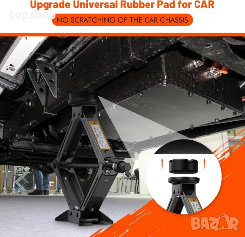 Крик IMAYCC 2.5 тона / 5512 фунта Универсален ножичен крик с гумена подложка, преносим комплект ..., снимка 3 - Аксесоари и консумативи - 51701082