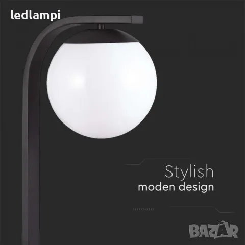 Градински Стълб Единичен 105cm Е27 Черен, снимка 4 - Външни лампи - 50130655