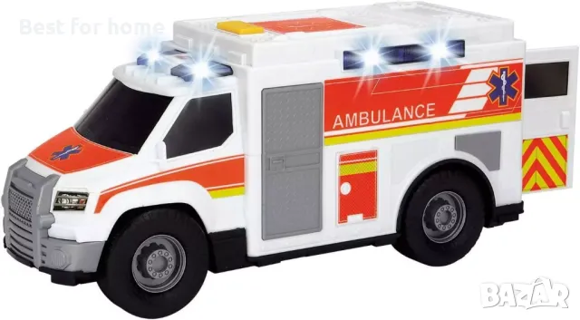 Детска линейка Dickie Toys- 30 см, снимка 6 - Коли, камиони, мотори, писти - 48926785