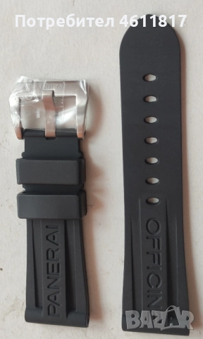 Силиконова каишка за Panerai 24 и 26мм, снимка 2 - Каишки за часовници - 52077793