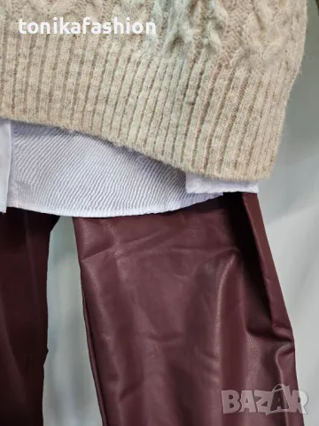 Кожен клин цвят бургунди , снимка 7 - Клинове - 48116260