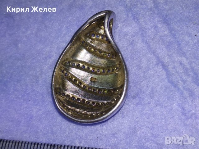 ПРЕКРАСЕН БУТИКОВ ФЕШЪН АРТ МЕДАЛЬОН РОДИРАНО СРЕБРО 925 с ЧЕРЕН ЕМАЙЛ и ИСКРЯЩИ ЦИРКОНИ 39989, снимка 10 - Колиета, медальони, синджири - 42656088