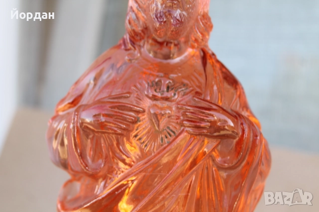 Стъклена фигура на ''Иисус Христос'' , снимка 3 - Антикварни и старинни предмети - 51795956