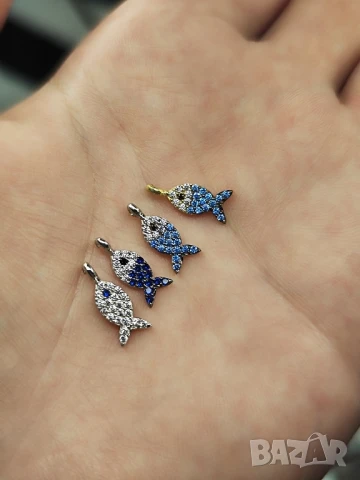 Дамско колие със сребърна висулка с циркони, снимка 2 - Колиета, медальони, синджири - 50645403