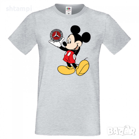Мъжка тениска Mickey Mouse Mercedes Подарък,Изненада,Рожден ден, снимка 5 - Тениски - 36577410