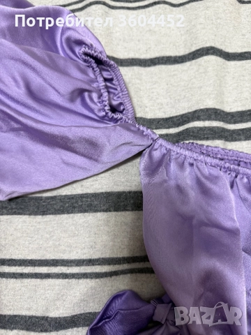 Сатенен лилав гащеризон, снимка 3 - Гащеризони - 52697943