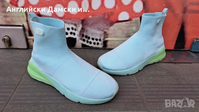 Английски дамски кецове тип чорап-RIVER ISLAND, снимка 10 - Кецове - 40269328