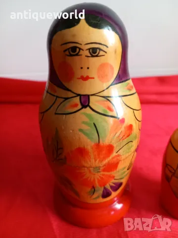 1961г. Матрьошка ,Матрьошки СССР 3в1, снимка 2 - Антикварни и старинни предмети - 47300630