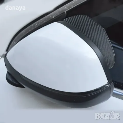 5542 Козирка предпазител за странично огледало дъждобран визьор, 2 броя, снимка 5 - Аксесоари и консумативи - 48330438