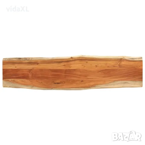 vidaXL Плот за маса, 180x40x3,8 см, правоъгълен, акация масив, жив ръб