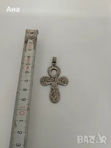 Масивен сребърен кръст , снимка 1