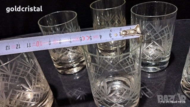 стари стъклени чаши , снимка 4 - Антикварни и старинни предмети - 53143830
