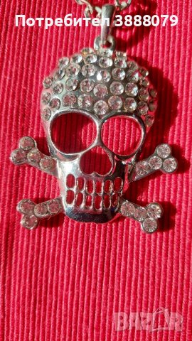 Колие с череп , снимка 2 - Колиета, медальони, синджири - 42875698