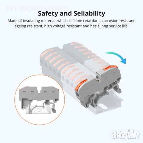 SONOFF Конектори за DIN шина 20бр., снимка 5 - Други инструменти - 44472262