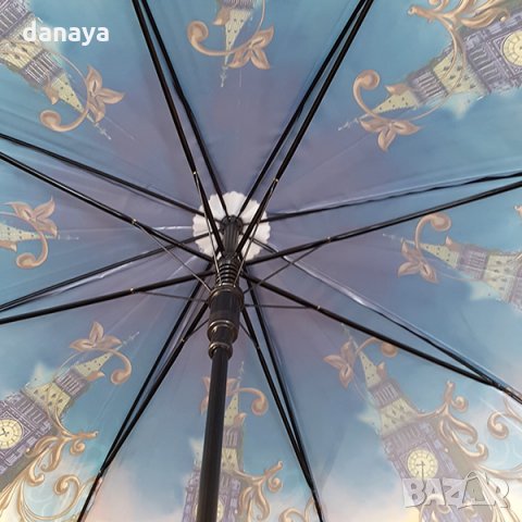 1761 Дамски чадър стил париж 98 см диаметър, снимка 11 - Други - 30536976