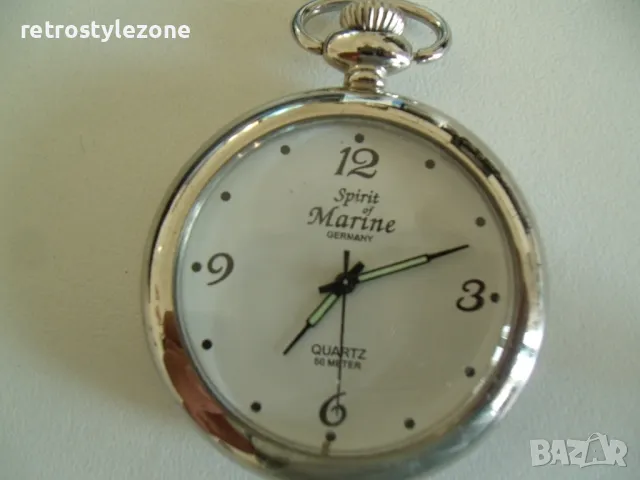 № 8017 джобен часовник - Spirit of Marine  - кварцов механизъм  - работещ , снимка 3 - Джобни - 50104854